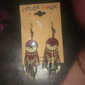 Native American Painted Earrings